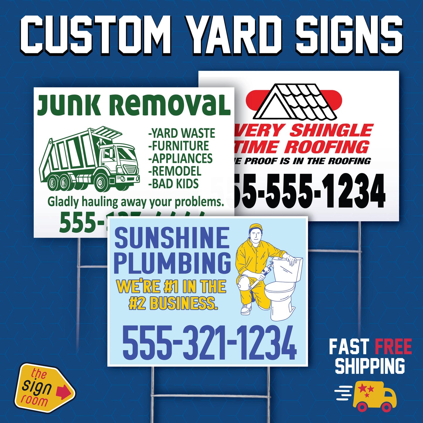 Need Yard Signs? Check out the best priced full color yard signs with Stakes