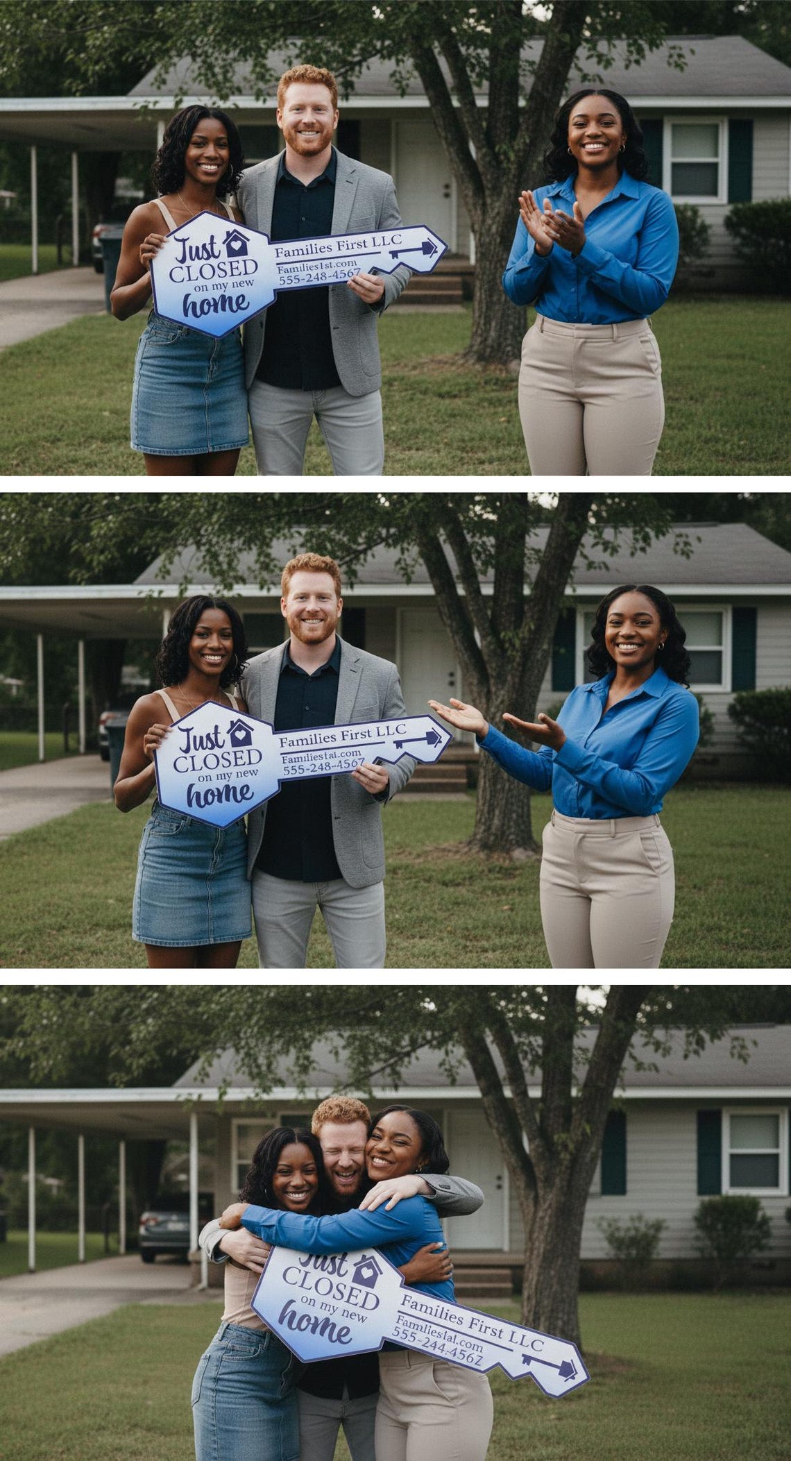 Custom Realtor Key Prop, Real Estate Marketing Sign, Just Closed Photo Prop, Personalized Sold Sign, New Homeowner Social Media Key