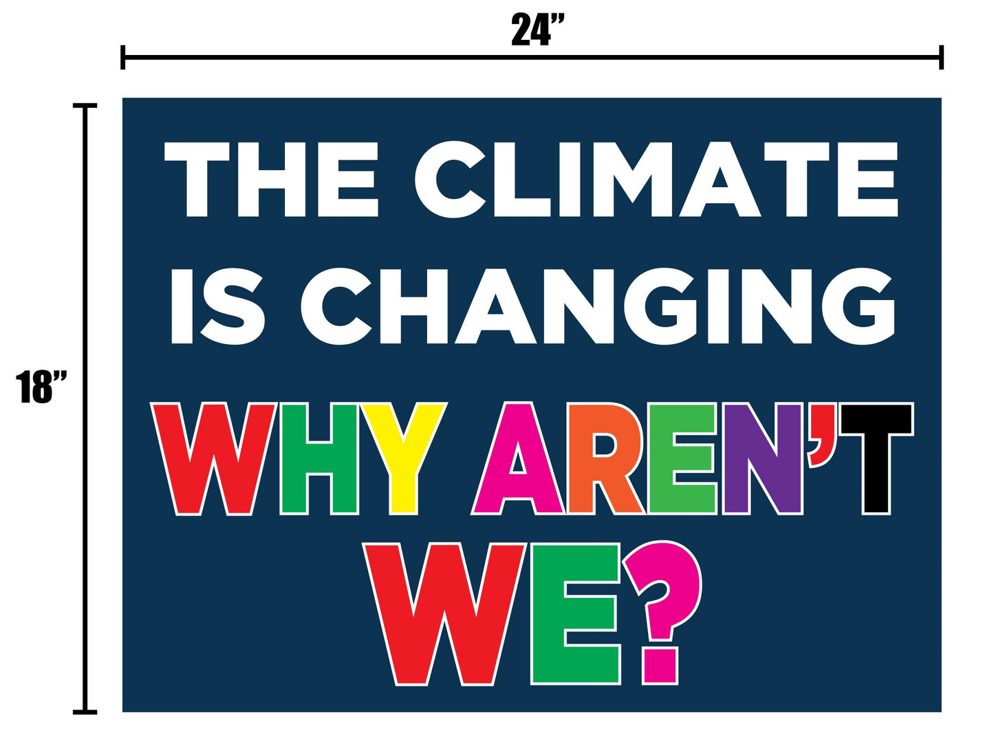 Climate Change Yard Sign - Inspire Positive Action for a Greener, Healthier Future - Eco-Conscious Message