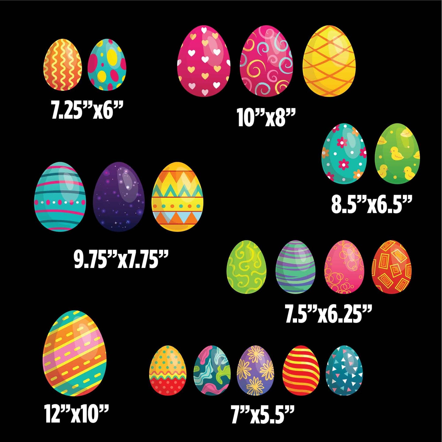Jumbo Easter Egg Garage Door Magnets - 20 Pack
