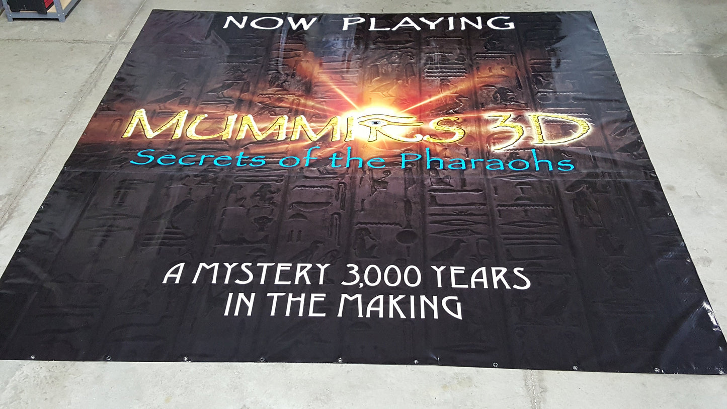 Custom Waterproof Vinyl Banner with Grommets and Hemmed Edges