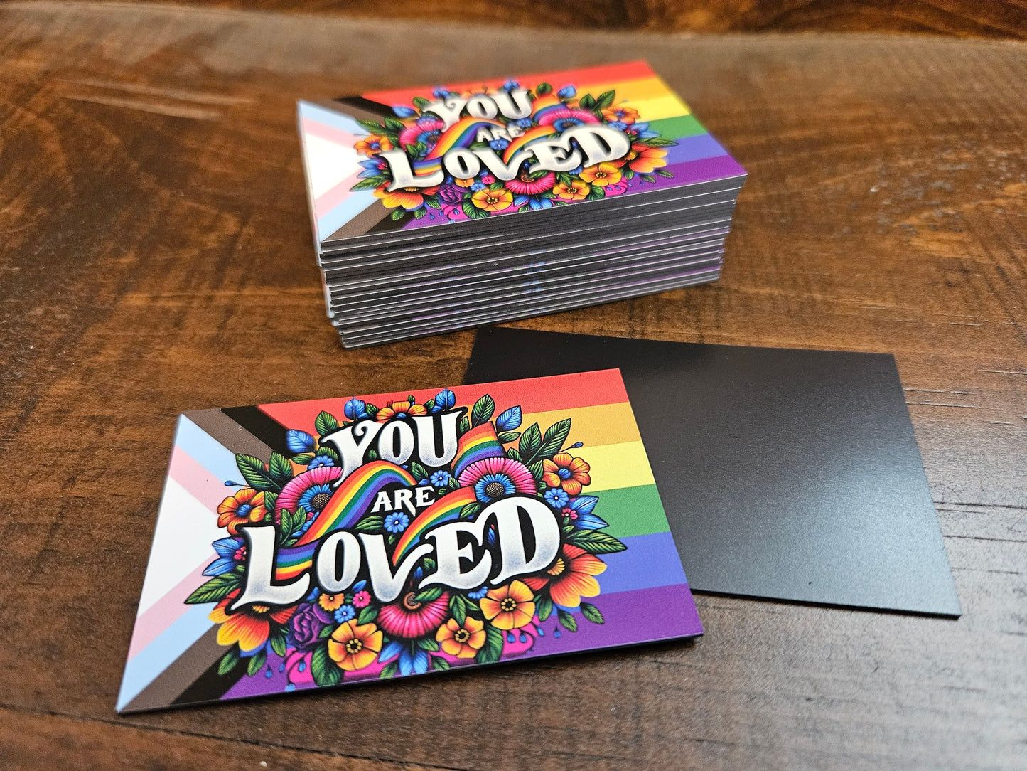 You Are Loved - LGBTQ Pride Flag Magnet - 2"x3" - Scratch Resistant, Waterproof Custom magnets, Custom magnet