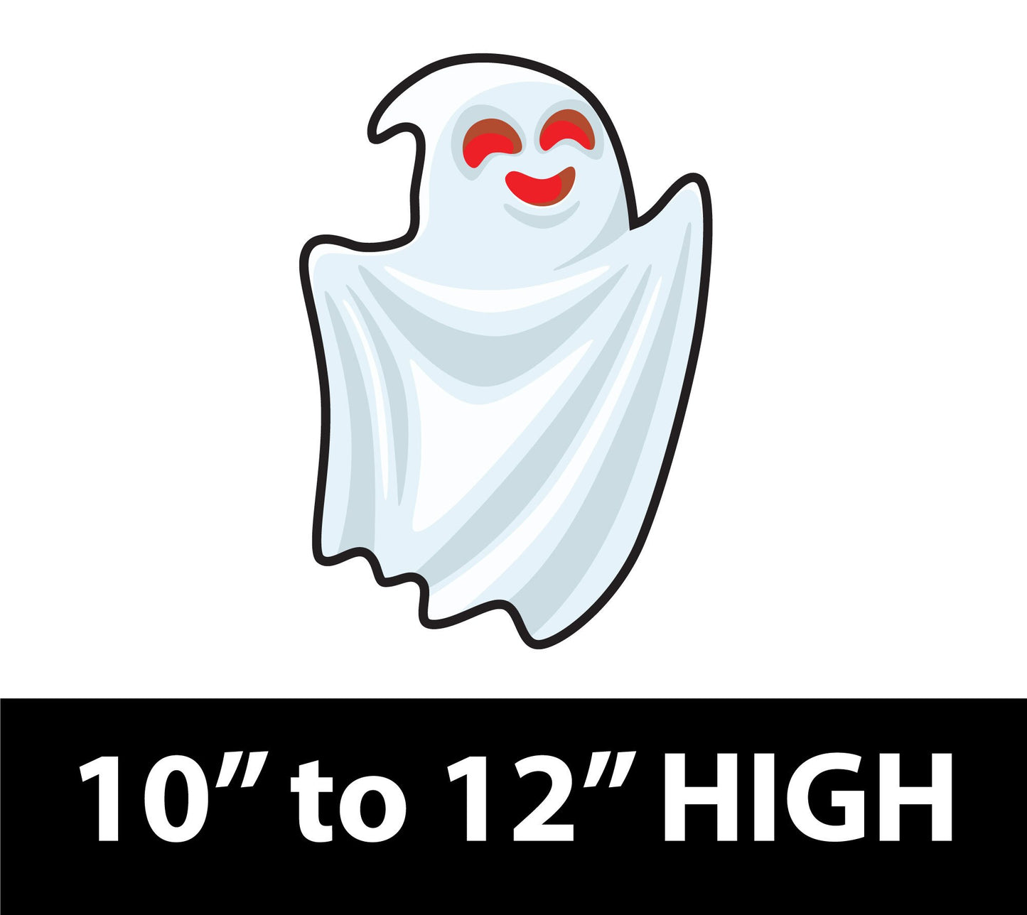 Oversized Magnetic Ghosts, 8pc Halloween Magnet Set for Outdoors & Indoors