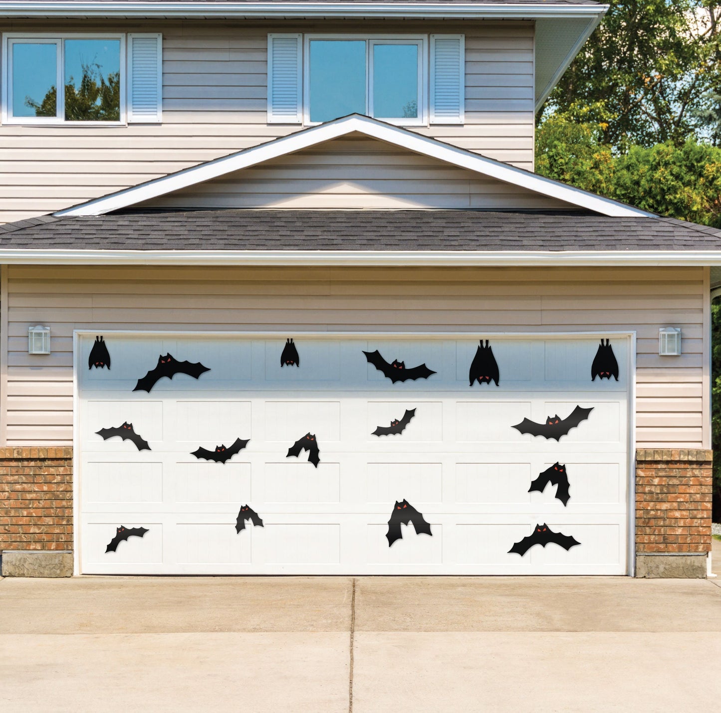 Big Magnetic Bats 16pc Halloween Premium Magnet Set Weatherproof