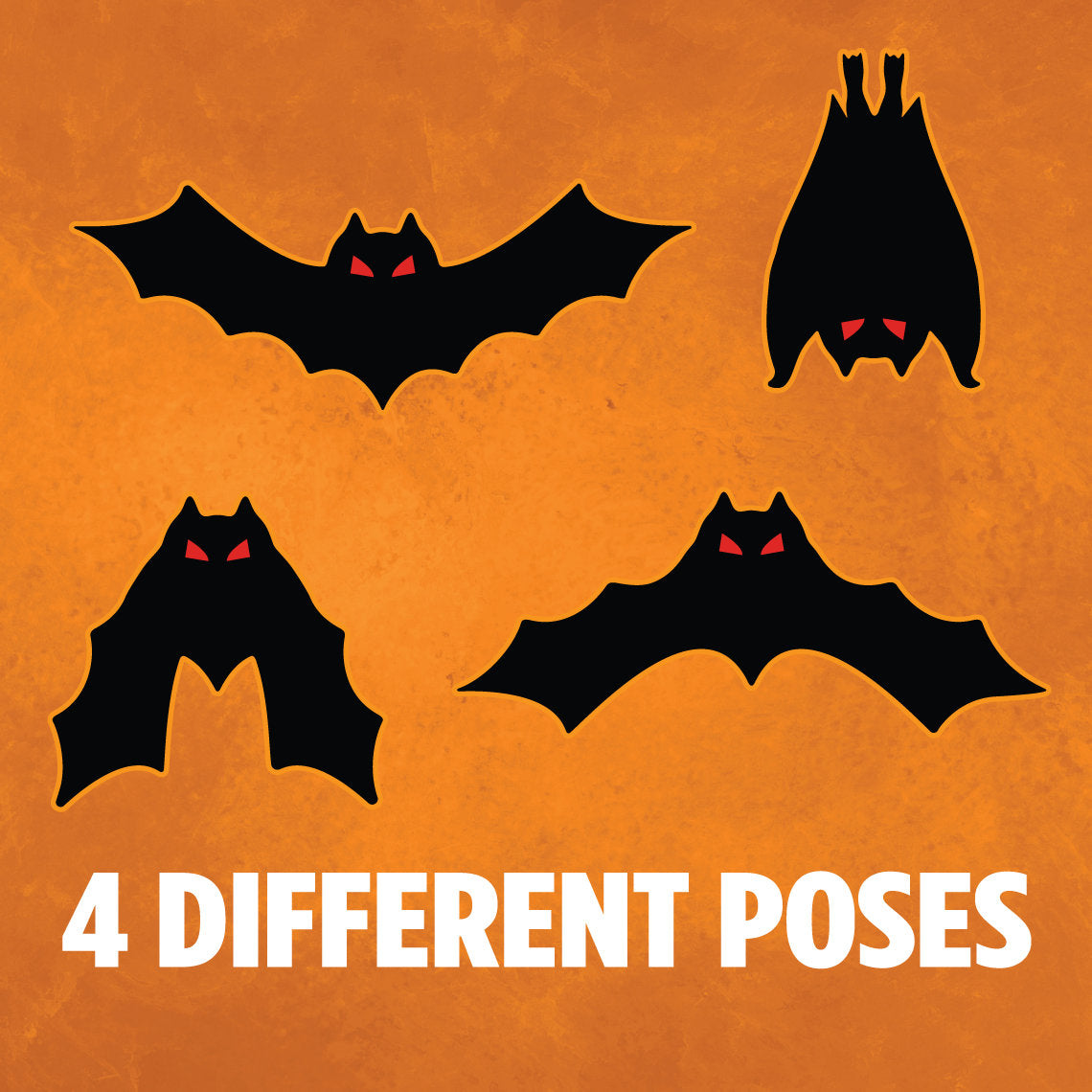 Big Magnetic Bats 16pc Halloween Premium Magnet Set Weatherproof