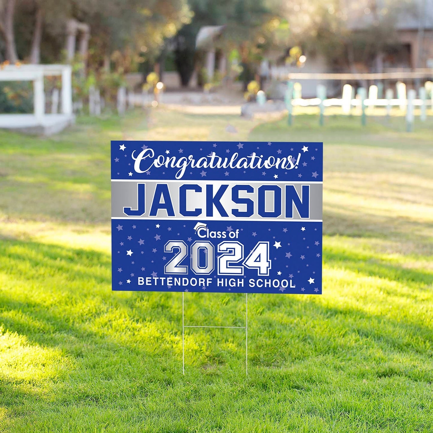 Graduation Senior 18"x24" double sided Sign 2025 with H-Stake - Graduate Yard Sign - Graduation - 2024 Graduate Banner - High School Grad