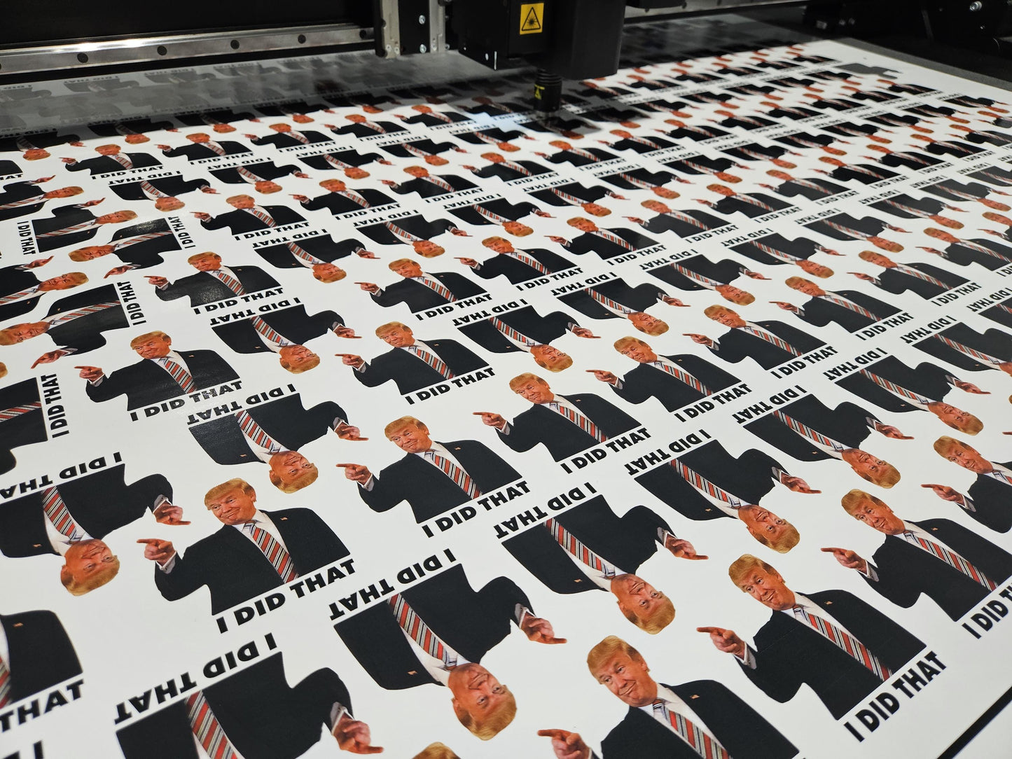 Trump I Did That Sticker - Waterproof and Scratch Resistant - Funny Meme Decals for Laptops & Water Bottles