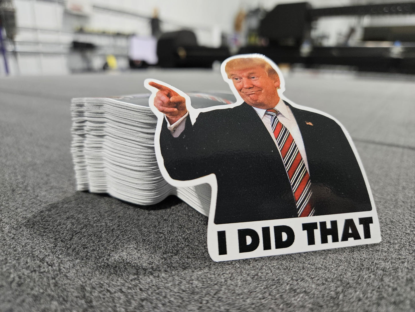 Trump I Did That Sticker - Waterproof and Scratch Resistant - Funny Meme Decals for Laptops & Water Bottles