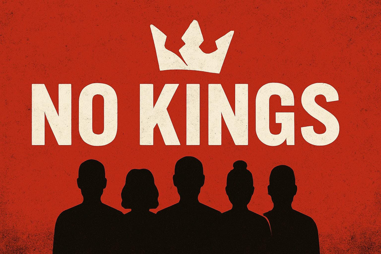 No Kings Liberty Yard Sign, Pro Democracy Resistance Anti-Trump Political Protest Sign, Resist Hate Lawn Sign with Metal H Stake