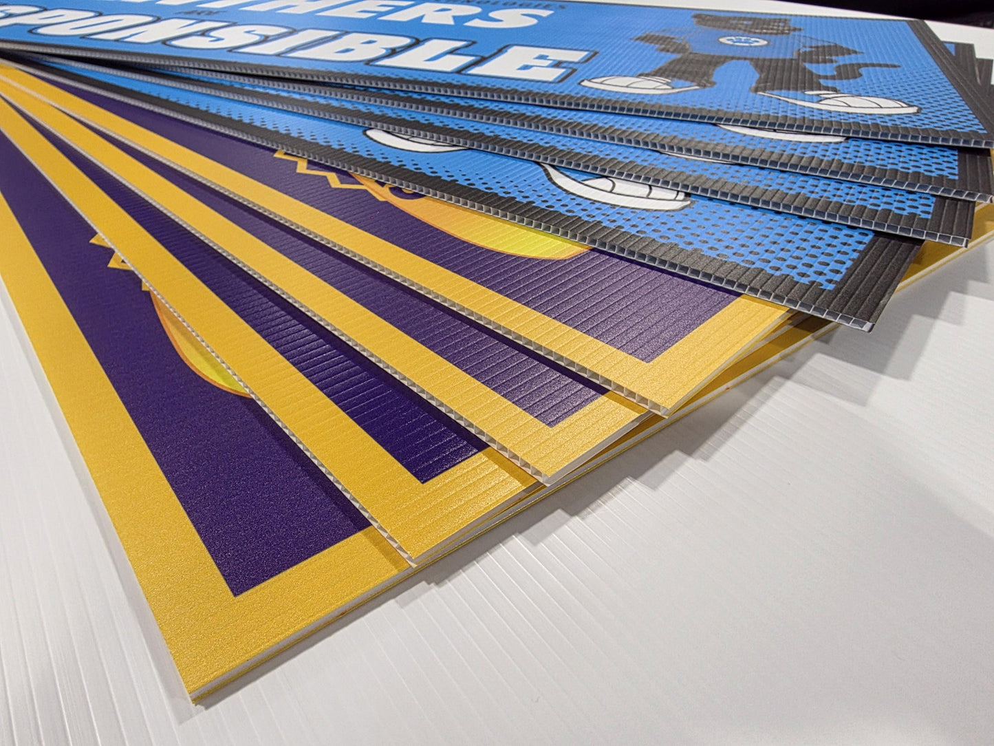Yard Signs, Printed 2-Sided, Political, Business, Events, Union Bug