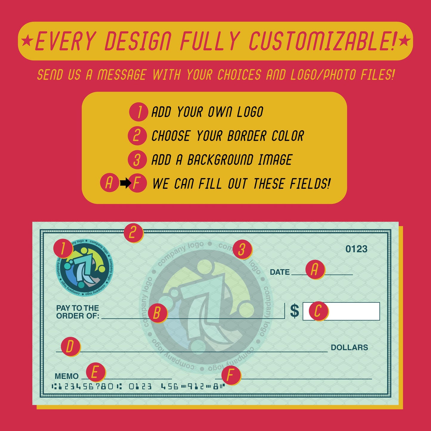 Custom Giant Personalized Check Prop for Events