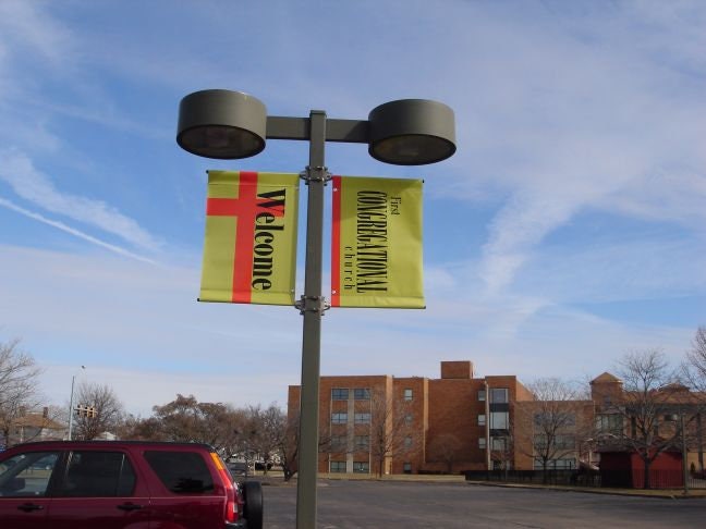 Double-Sided Pole Banners - Customizable & Durable Outdoor Signage Solutions