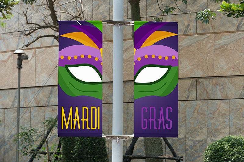 Double-Sided Pole Banners - Customizable & Durable Outdoor Signage Solutions