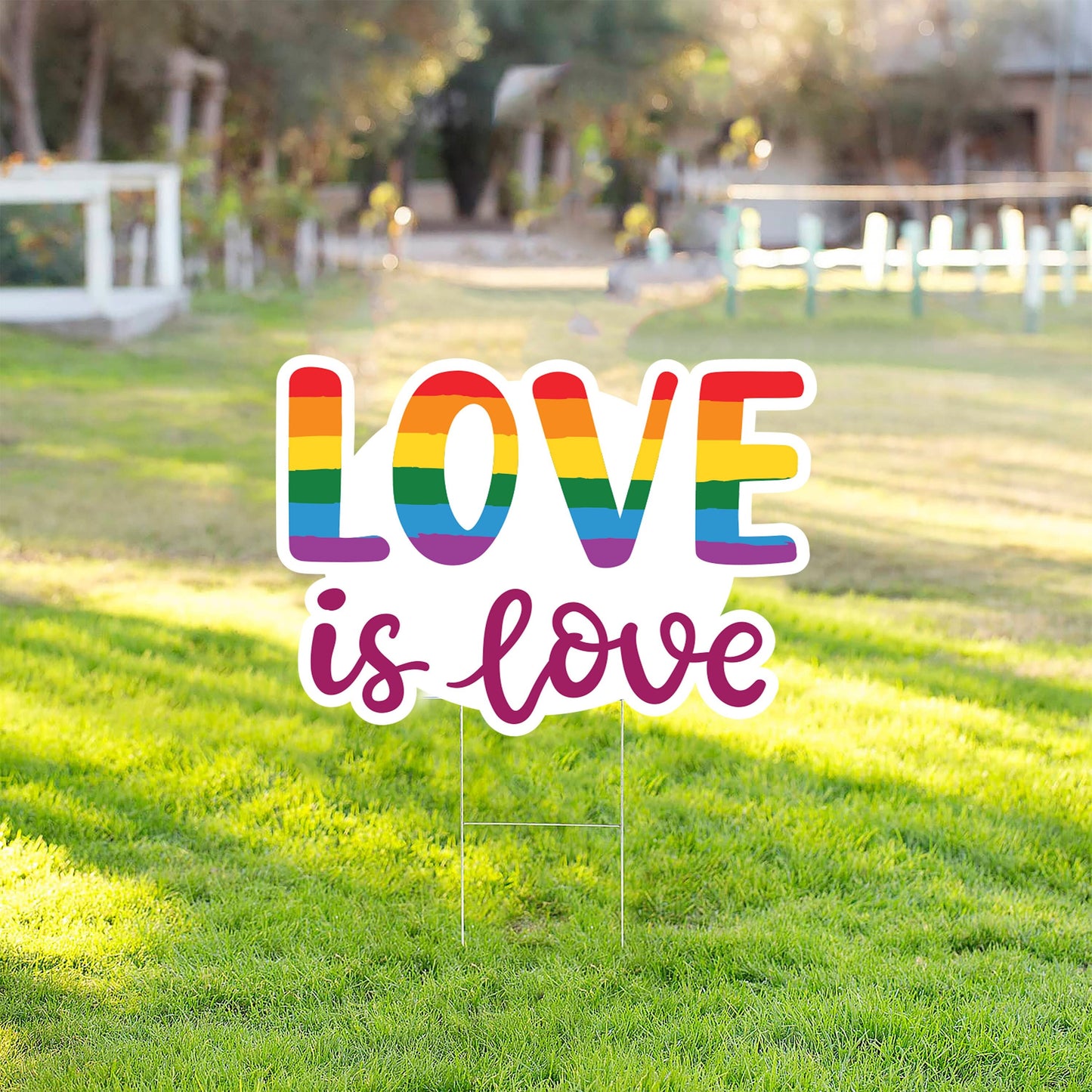 Love is love YARD SIGN cut to shape-Single Sided with stake