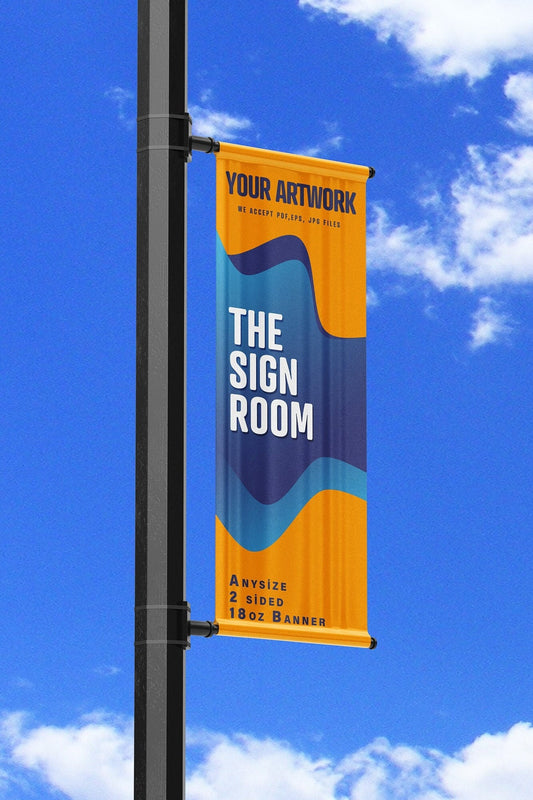 Double-Sided Pole Banners - Customizable & Durable Outdoor Signage Solutions