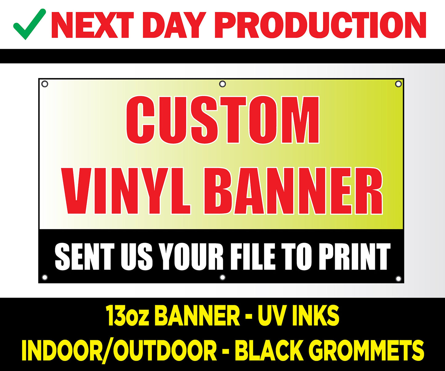 CRAFT SHOW BANNER with your logo - Custom Craft Fair Banners - Weather Proof hanging banner