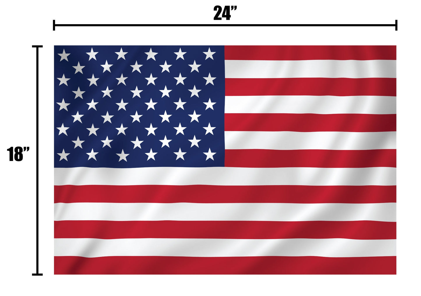American Flag Yard Sign - 24x18  Double Sided