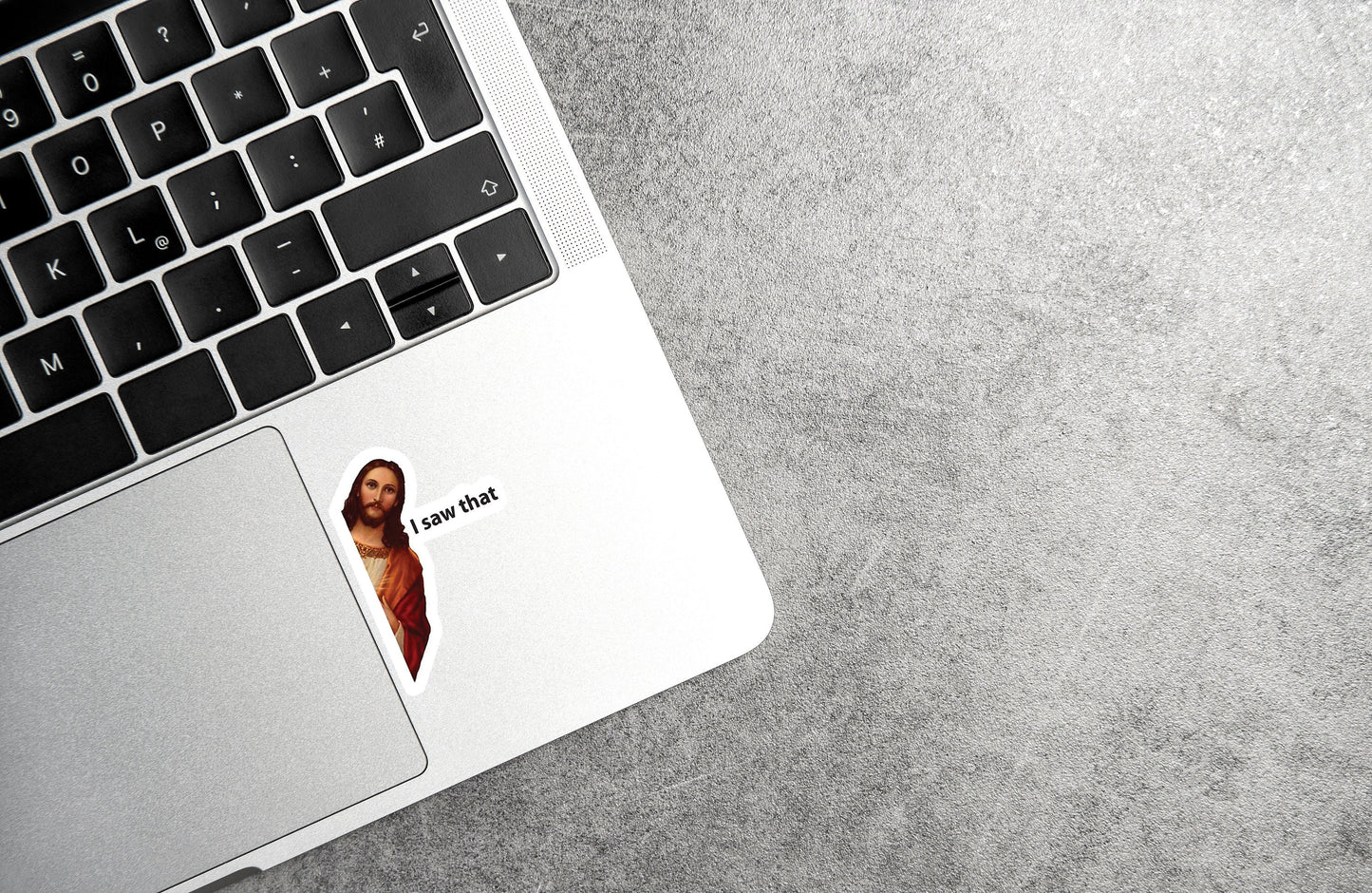 Jesus I Saw That Sticker - Waterproof and Scratch Resistant - Funny Meme Decals for Laptops & Water Bottles