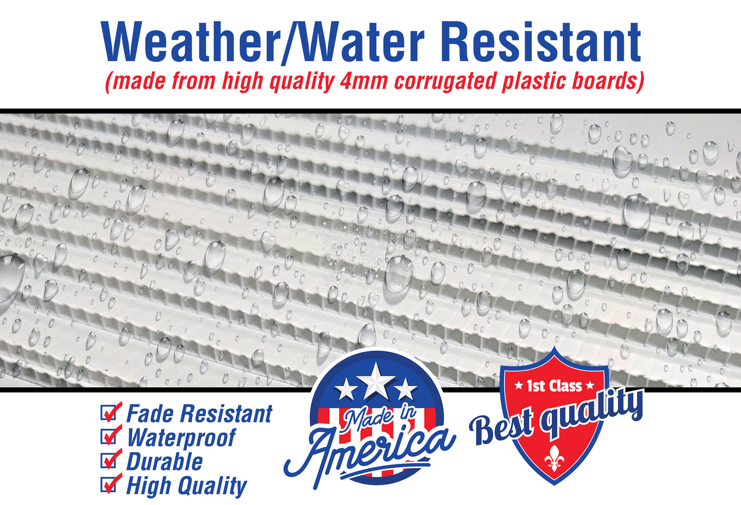Custom Corrugated Plastic Yard Sign with Metal Stake