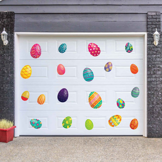 Magnetic Jumbo Easter Eggs, 20pc Easter Magnet Set, Weatherproof