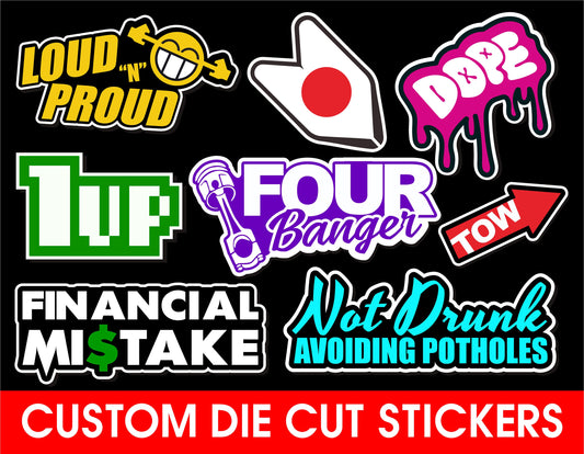 Custom Vinyl Stickers - Print and Cut Any Design and Shape - Scratch Resistant, Waterproof Custom Labels, Custom Stickers, Logo, Branding