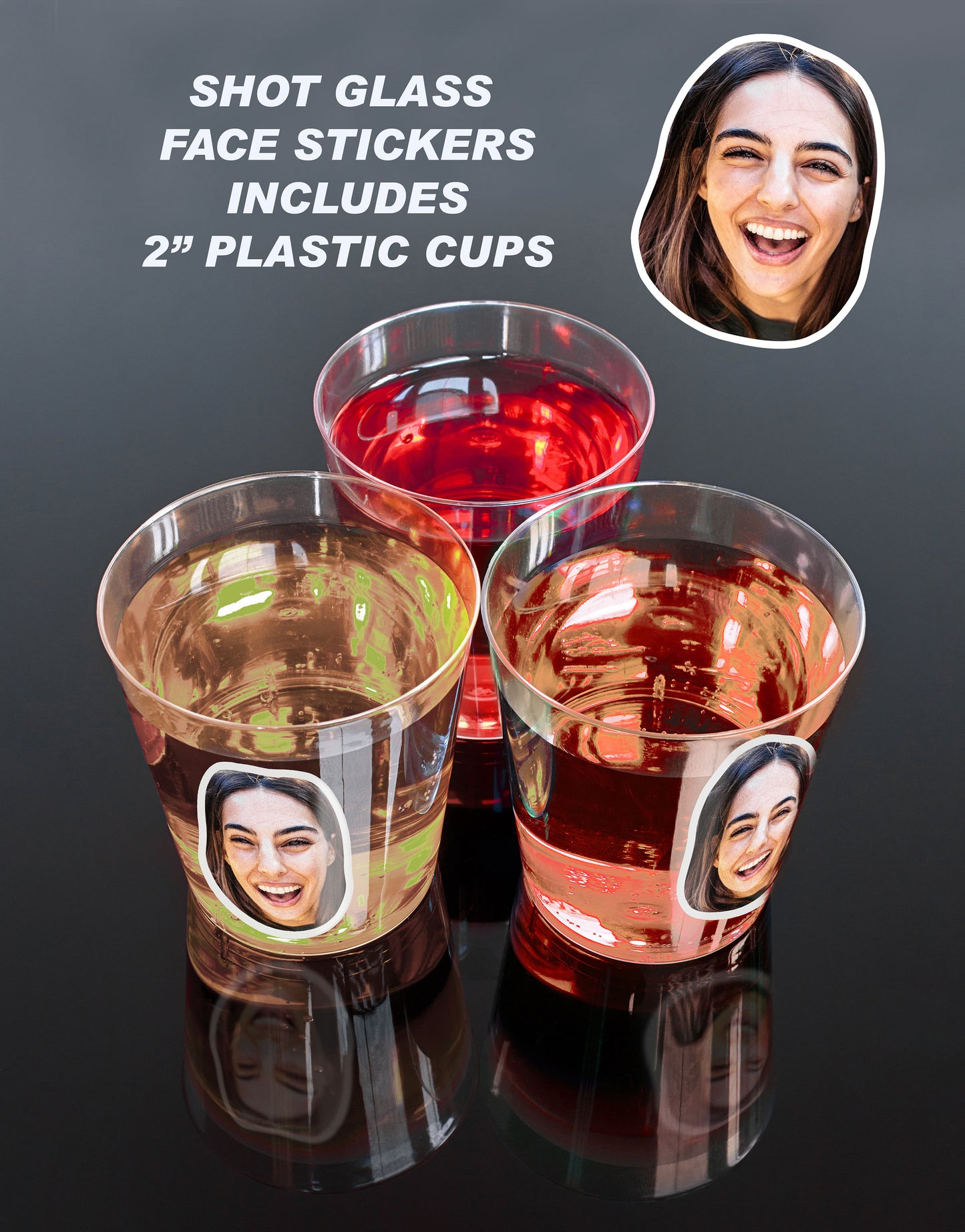 Groom Face Plastic Shot Glasses, Bachelorette Party Groom Face Decorations, Photo Shot Glass, Graduation Shot Glasses