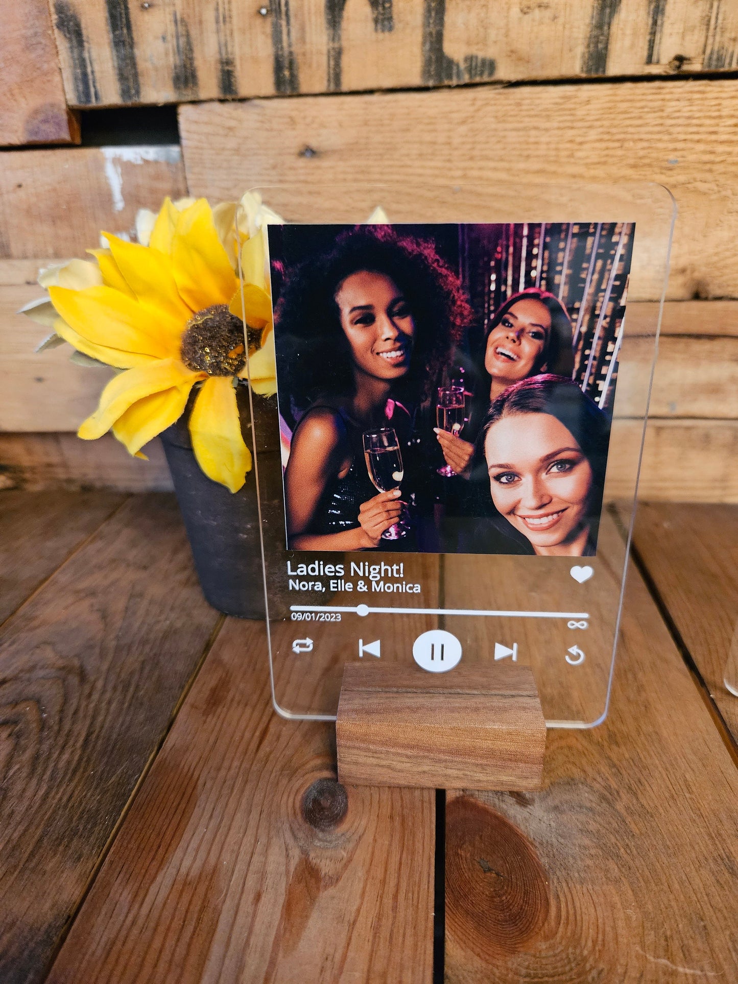 Personalized Love Song Lyrics with Acrylic Photo, Custom Wedding or Anniversary Gift, Couples Keepsake, Valentine's Present