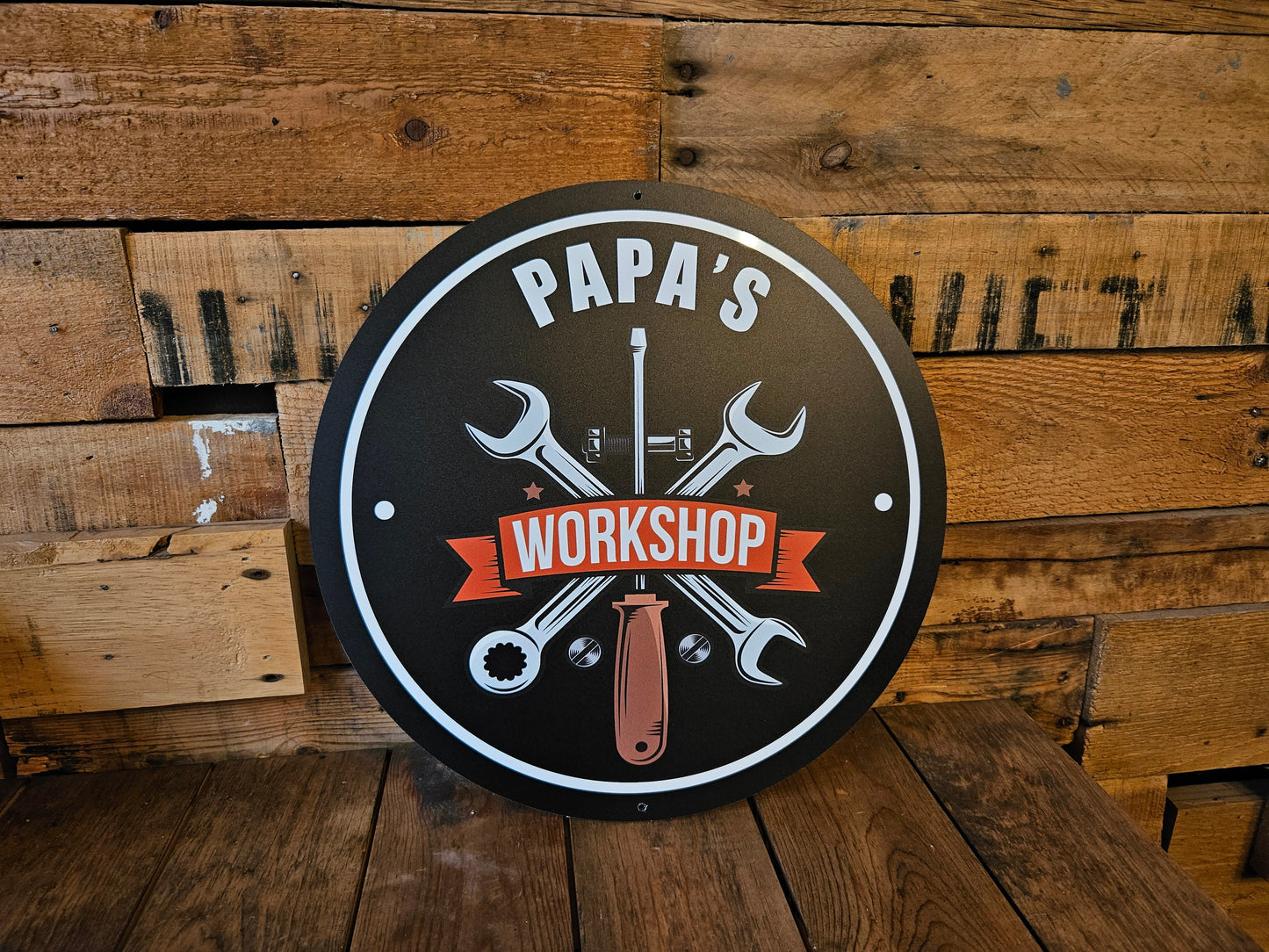 Custom Father's Day Metal Plaque, Dad's Workshop Sign, Unique Gift for Dad, Grandpa, Papa, Papaw - Personalized Touch for Him