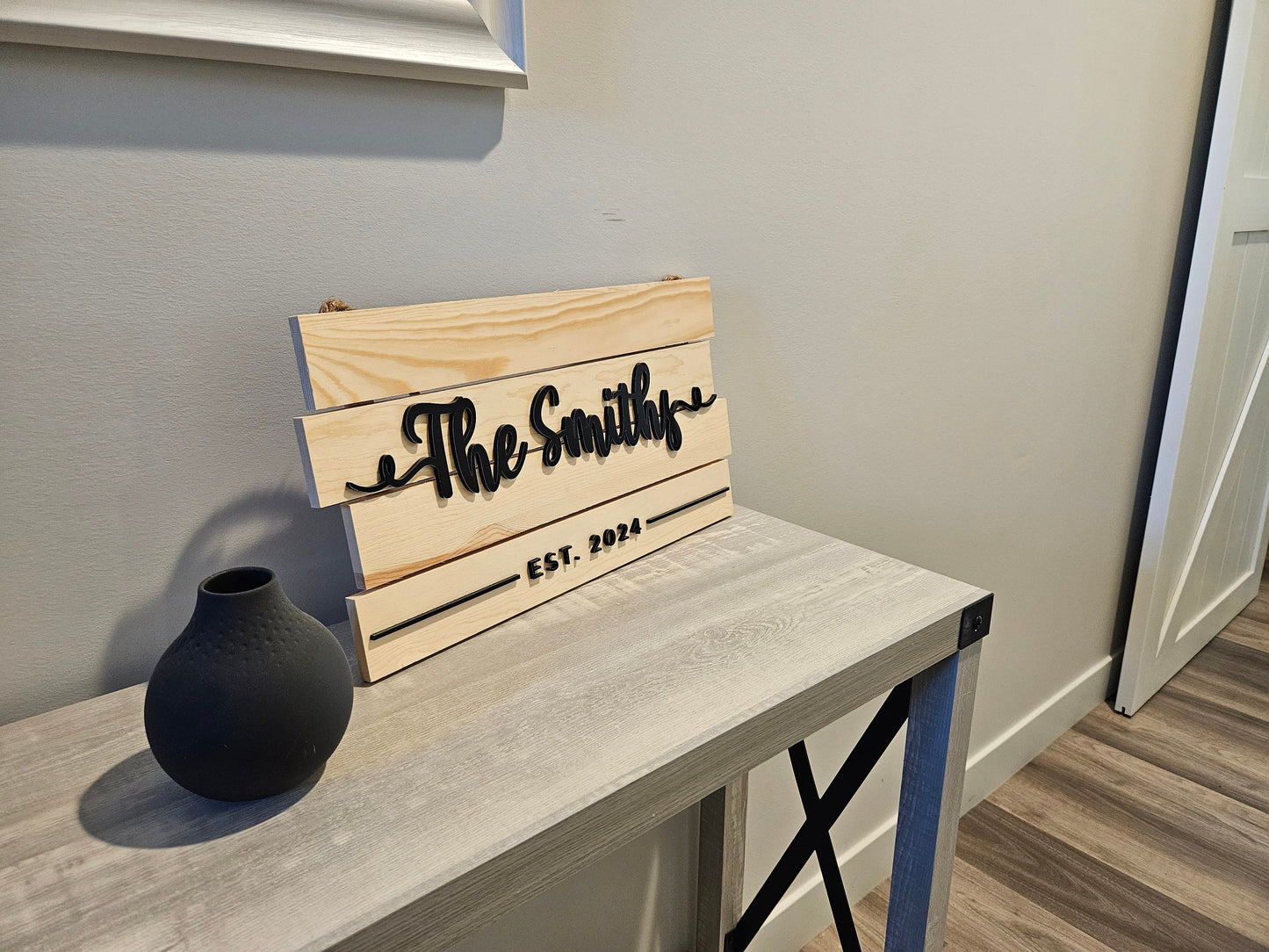 Custom Wood Sign | Personalized Family Name Sign | Perfect for Wedding Presents | Home Interior Art | Unique Anniversary Present 19"x10"