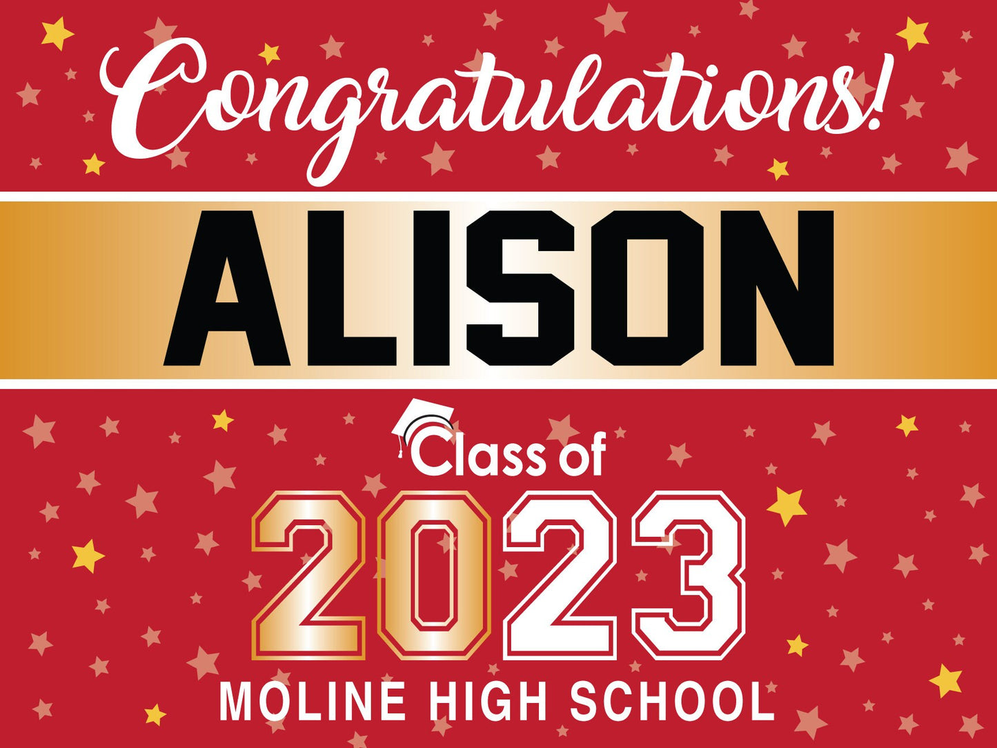 Graduation Senior Vinyl banner- Graduate Yard Sign - Graduation - 2024 Graduate Banner - High School Grad- Waterproof, Hemmed, with Grommets