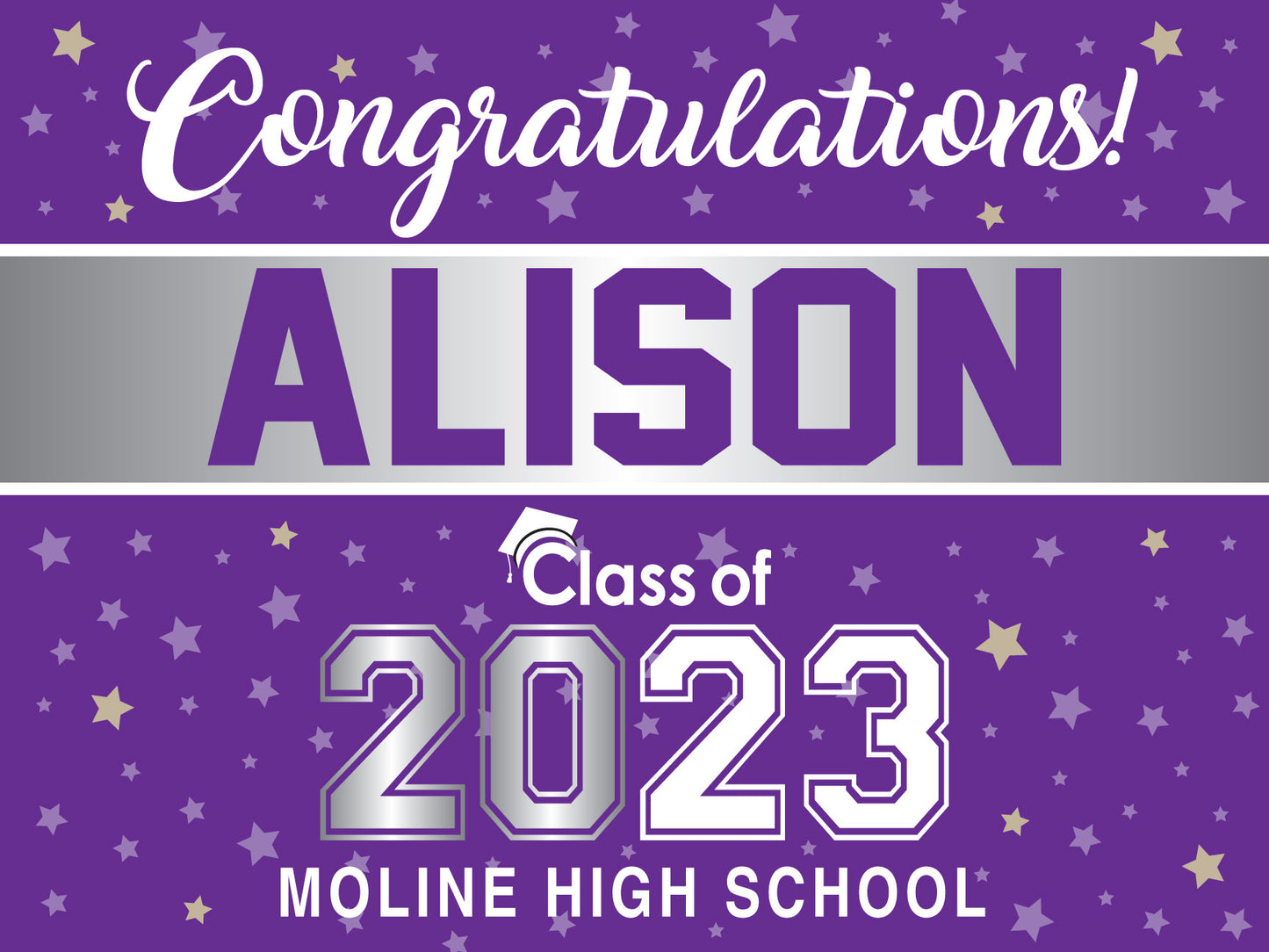 Graduation Senior Vinyl banner- Graduate Yard Sign - Graduation - 2024 Graduate Banner - High School Grad- Waterproof, Hemmed, with Grommets