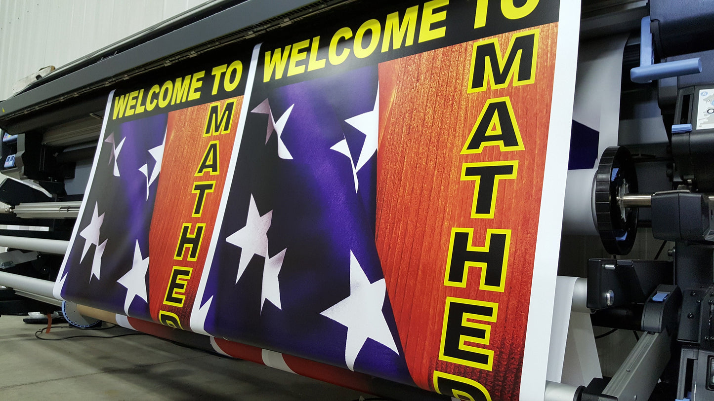 Double-Sided Pole Banners - Customizable & Durable Outdoor Signage Solutions