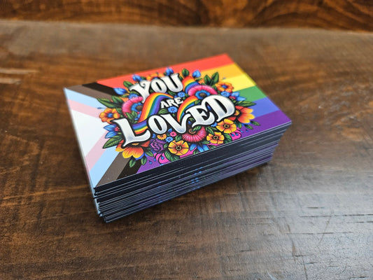 You Are Loved - LGBTQ Pride Flag Magnet - 2"x3" - Scratch Resistant, Waterproof Custom magnets, Custom magnet