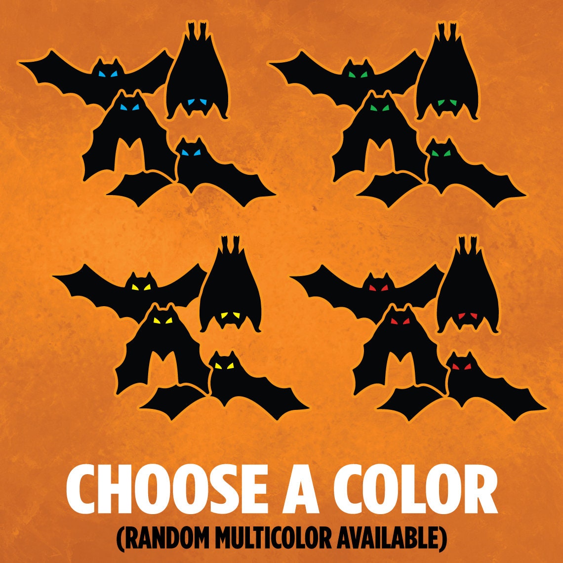 Big Magnetic Bats 16pc Halloween Premium Magnet Set Weatherproof