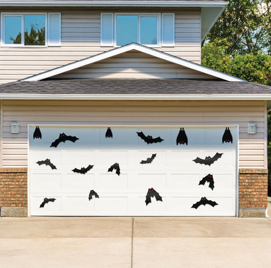 Big Magnetic Bats 16pc Halloween Premium Magnet Set Weatherproof