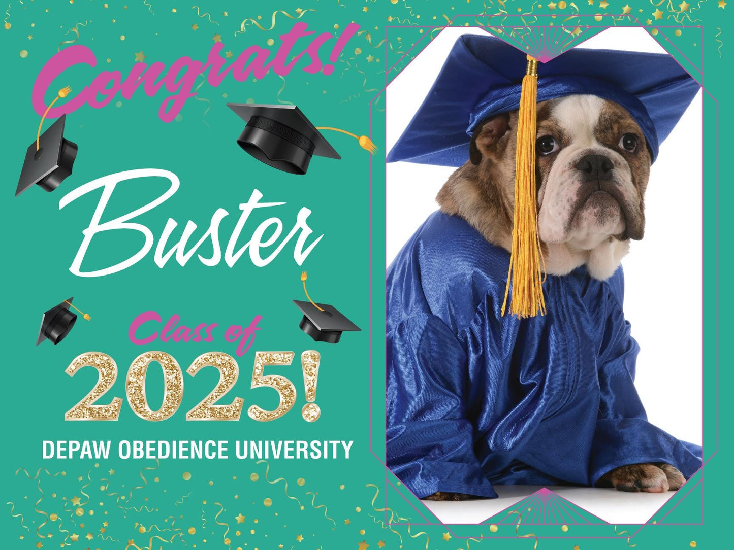 College Graduation Sign, Class of 2025, with H-Stake - Graduate Yard Sign - Graduation - High School Grad