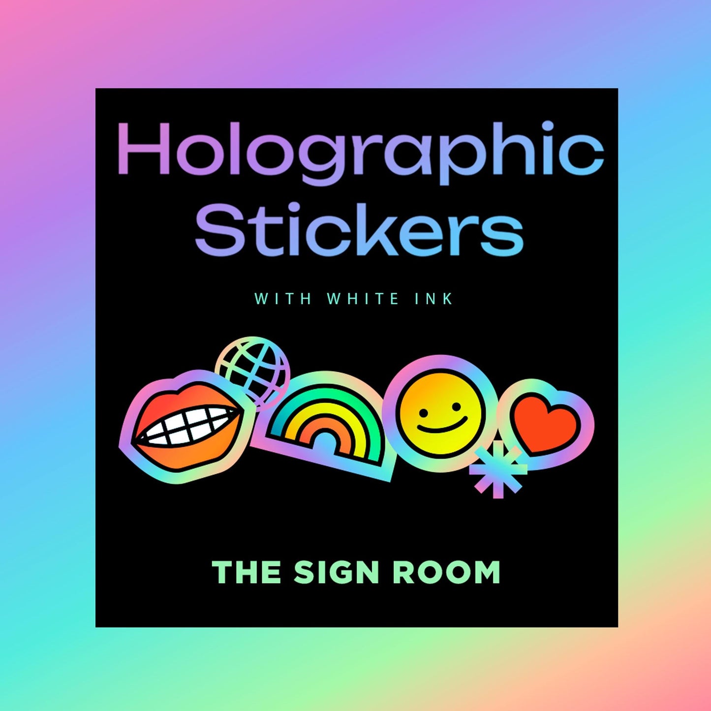 Custom Waterproof Holographic Stickers Any Shape