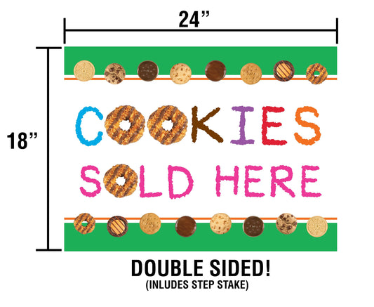Scout Cookies YARD SIGN 24in x 18in Double Sided