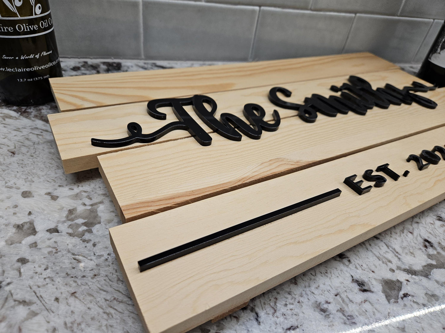 Custom Wood Sign | Personalized Family Name Sign | Perfect for Wedding Presents | Home Interior Art | Unique Anniversary Present 19"x10"