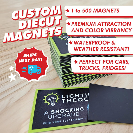 Custom Magnets - Print and Cut Any Design and Shape - Scratch Resistant, Waterproof Custom magnets, Custom magnets, Logo, Branding