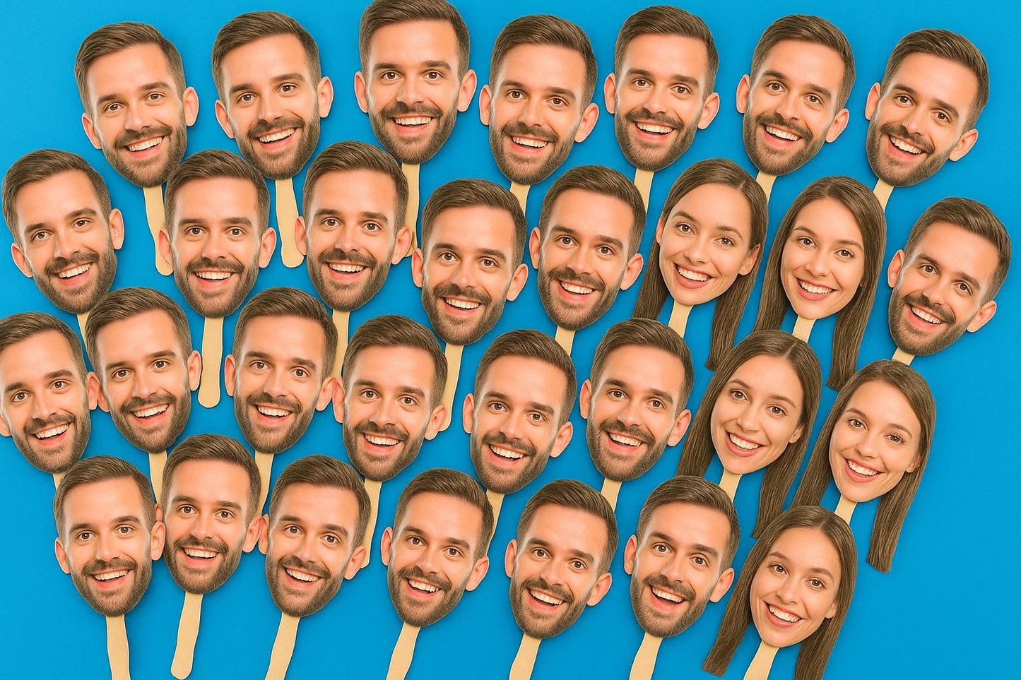 Face on a Stick, Bachelorette Party, Big Head on a Stick, Party Favor, Custom Heads on a Stick, Big Heads for Birthday Parties, sport events