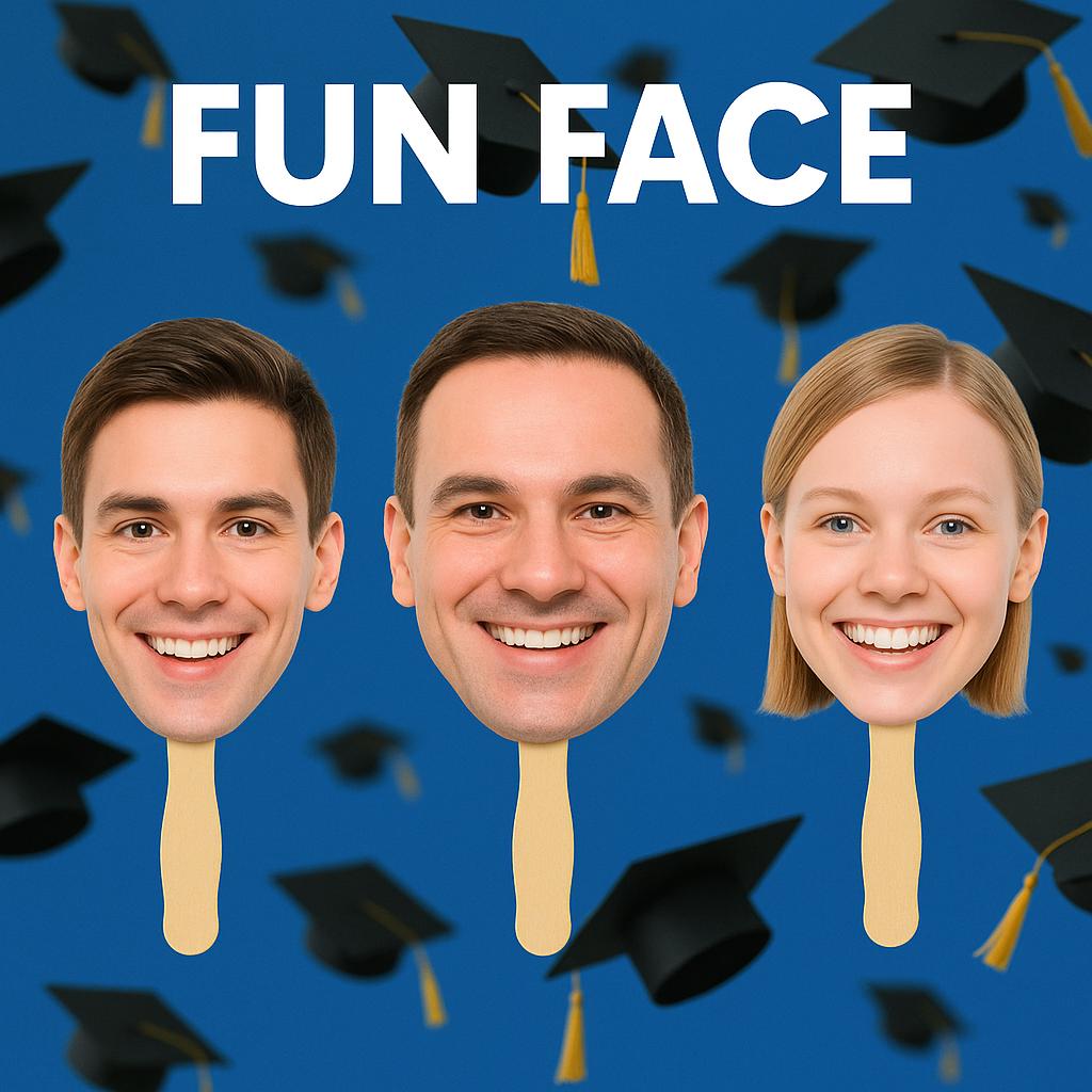 Custom Graduation Face Fans | Personalized Face Cutouts for Graduation Parties