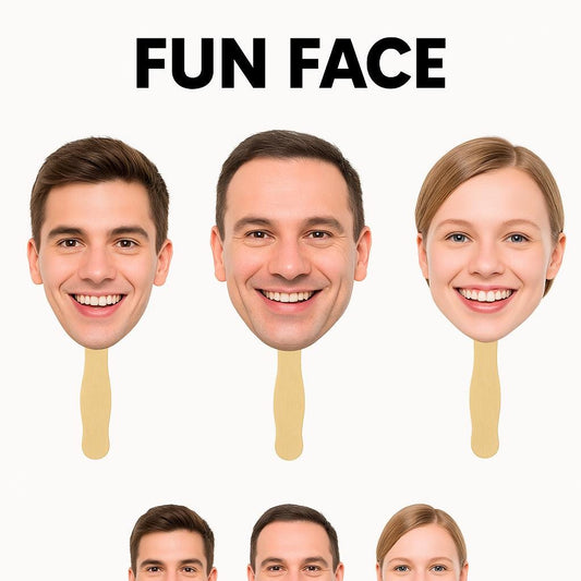 Custom Face Fans | Personalized Face Cutouts | Perfect for Parties, Weddings, and Events!