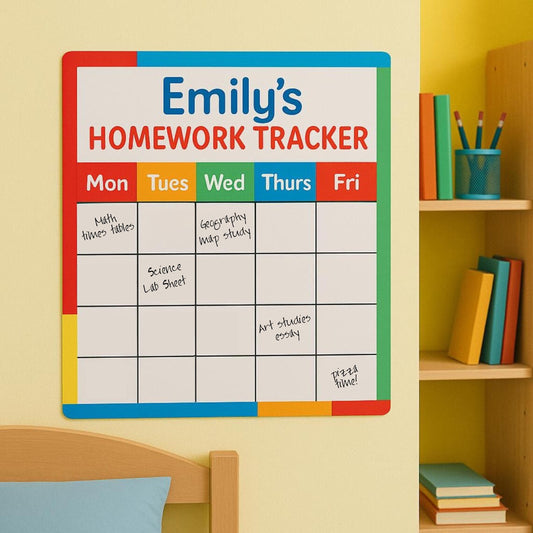 Custom Classroom Dry Erase Schedule Board. Personalized PVC Teacher Daily Planner. Reusable Whiteboard for School, Homeschool, Waterproof