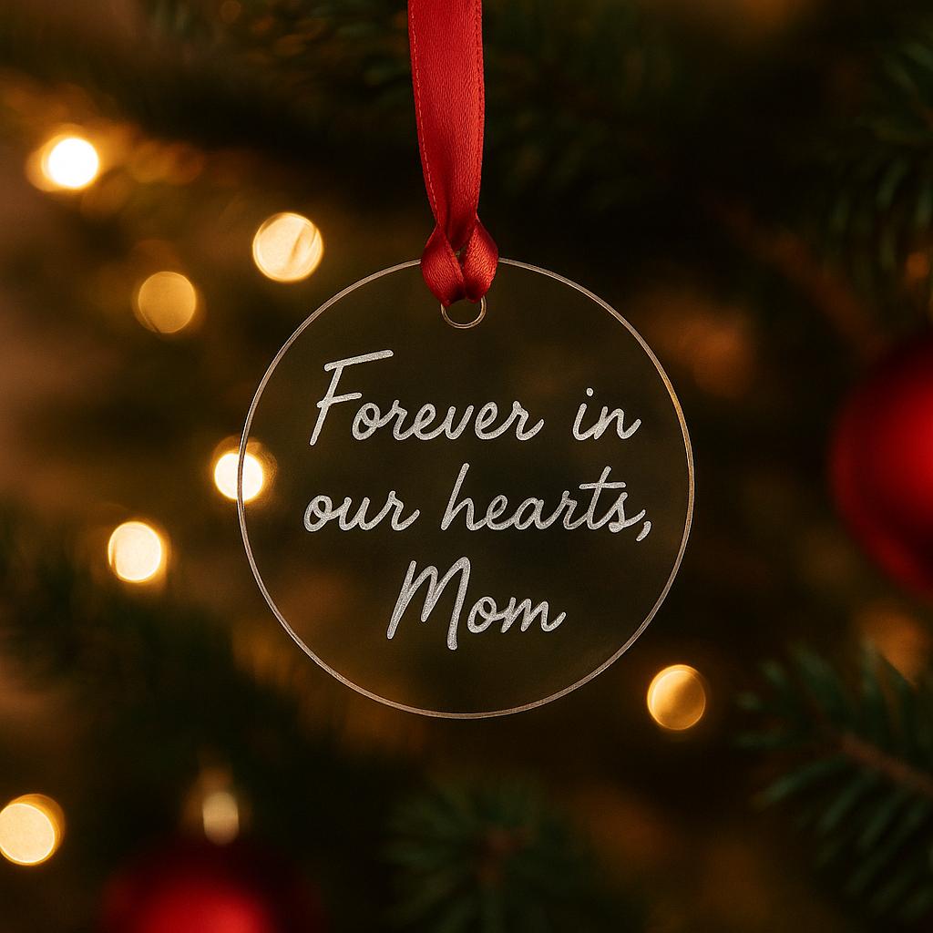 Custom Handwriting Christmas Ornament – Engraved Keepsake for Tree