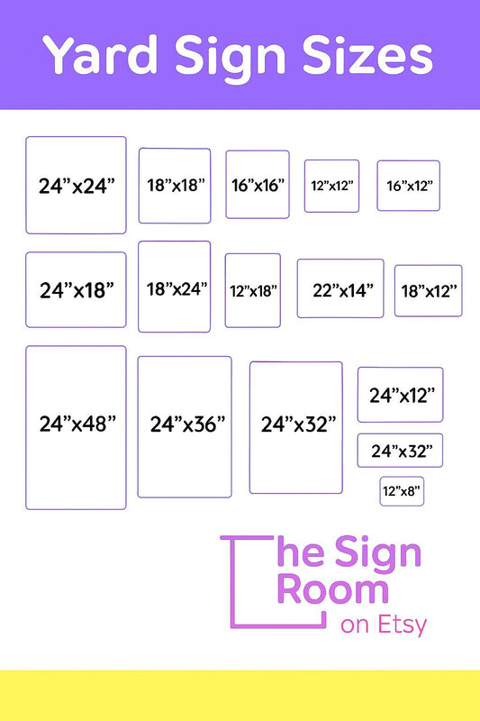 Double-Sided Printed Yard Sign for Business and Events