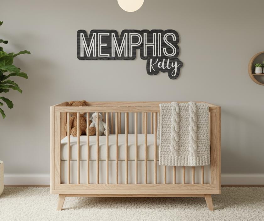 Custom Soft Touch Foam Name Sign, Nursery name sign, girl name sign, above crib name sign, baby name sign, boy name sign, cut out sign.