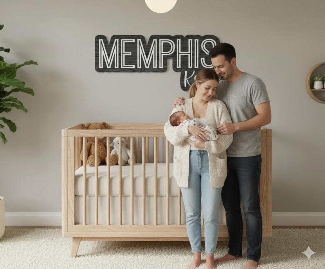 Custom Lightweight Crib-Safe Nursery Name Sign