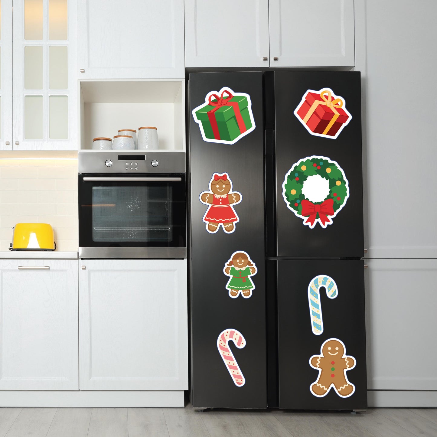 Magnetic Jumbo Christmas Magnets, 19pc Christmas Magnet Set, Weatherproof