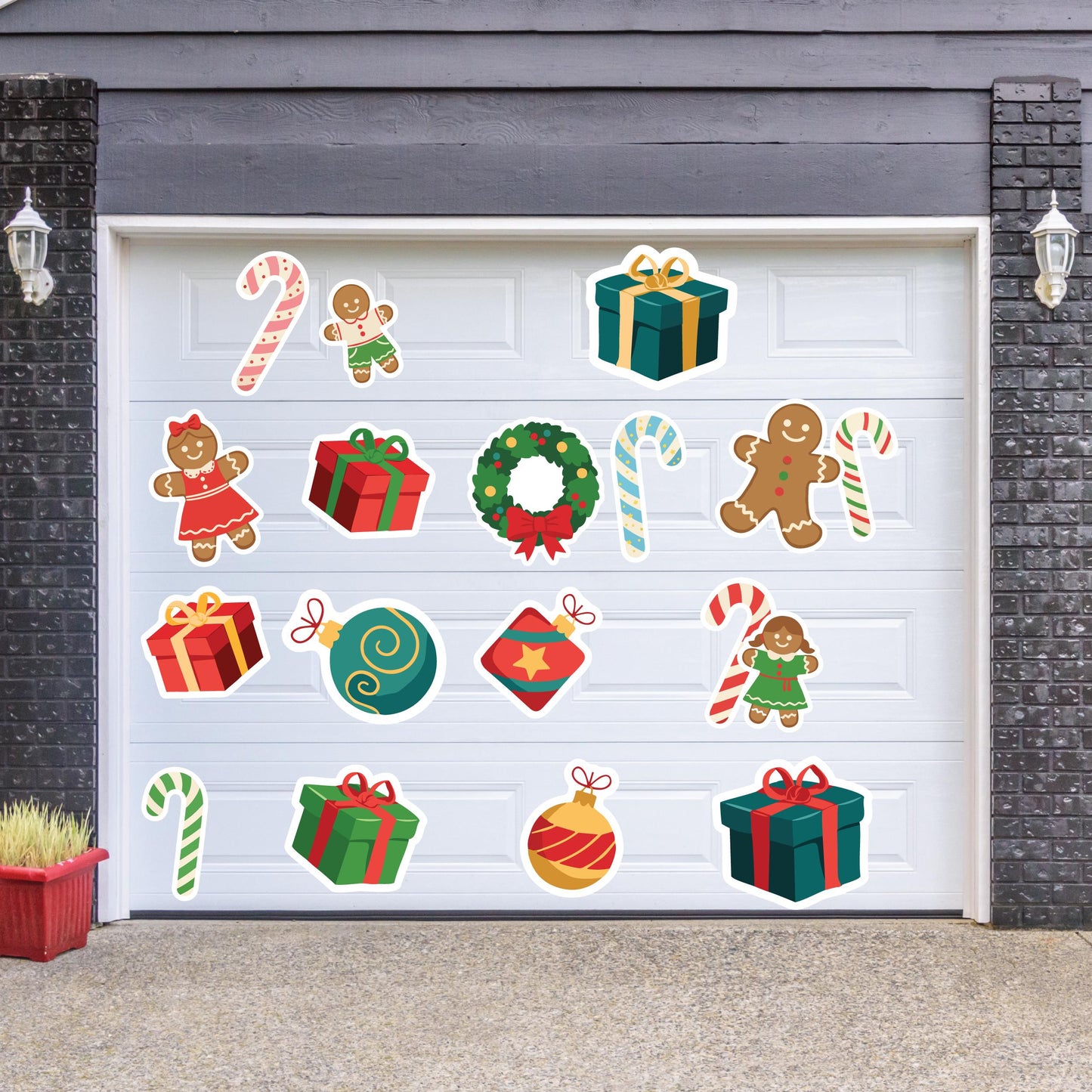 Magnetic Jumbo Christmas Magnets, 19pc Christmas Magnet Set, Weatherproof